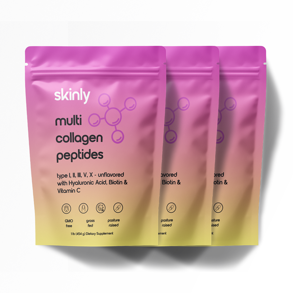 3-Month Bundle: Skinly Multi-Collagen Peptides – Types I, II, III, V ...